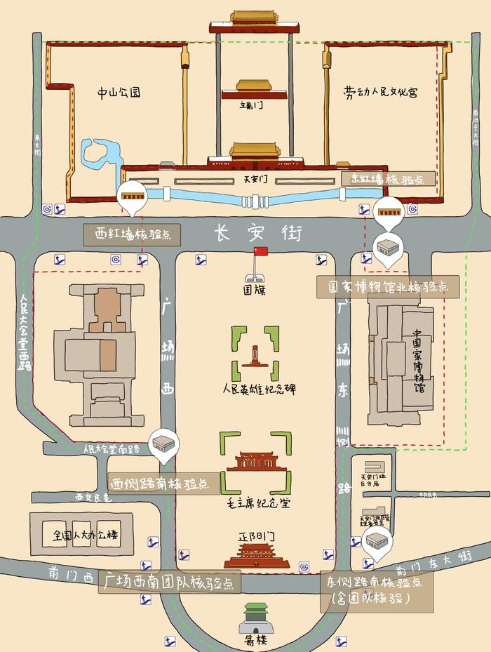 曹鹏伟制作的手绘地图。受访者供图